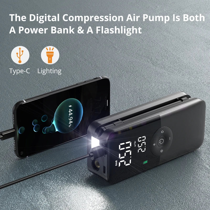 Cordless Tire Inflator with Digital Gauge